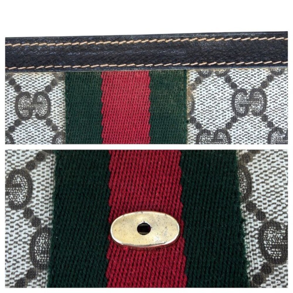 Gucci Vintage Sherry Clutch Beige Brown - Picture 7 of 9